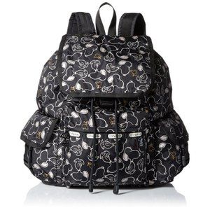 LeSportSac Voyager Backpack - Snoopy Shuffle Black NWT